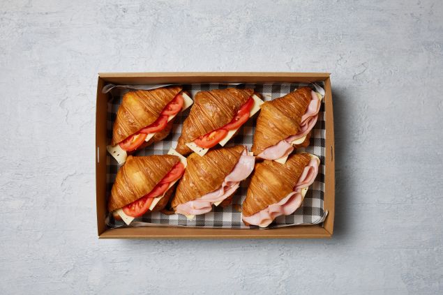 Large-Baked Ham and Cheese Croissants 6 piece platter