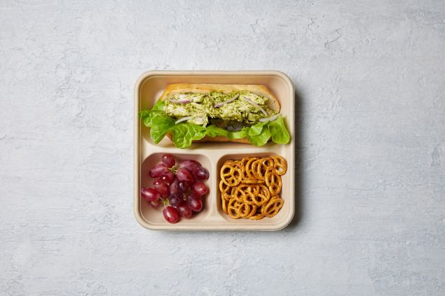 Packed Lunch – Pesto chicken Baguette