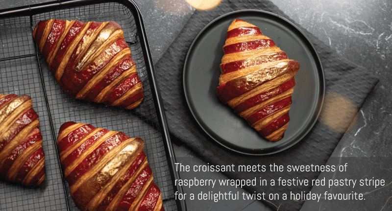 Raspberry croissants