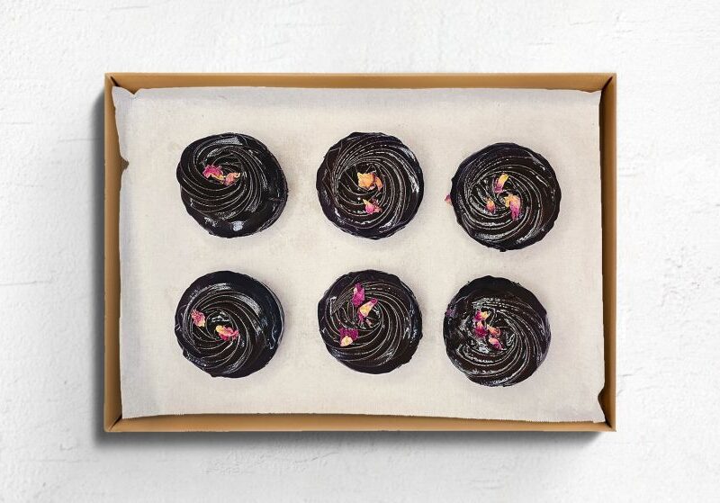 vegan black forest cup cake 6 piece platter