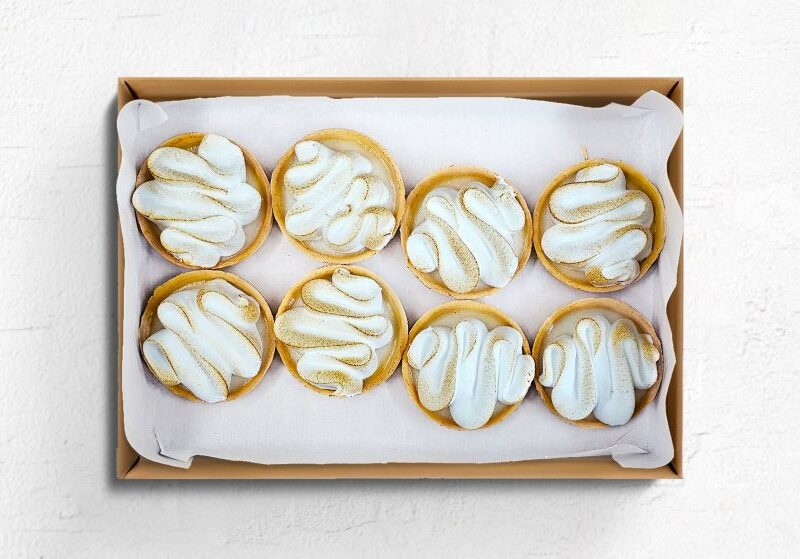 Lemon meringue tarts 6 piece platter