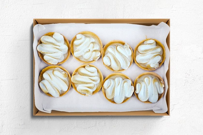 Lemon meringue tarts 6 piece platter