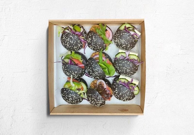 vegan slider selection 9 piece platter