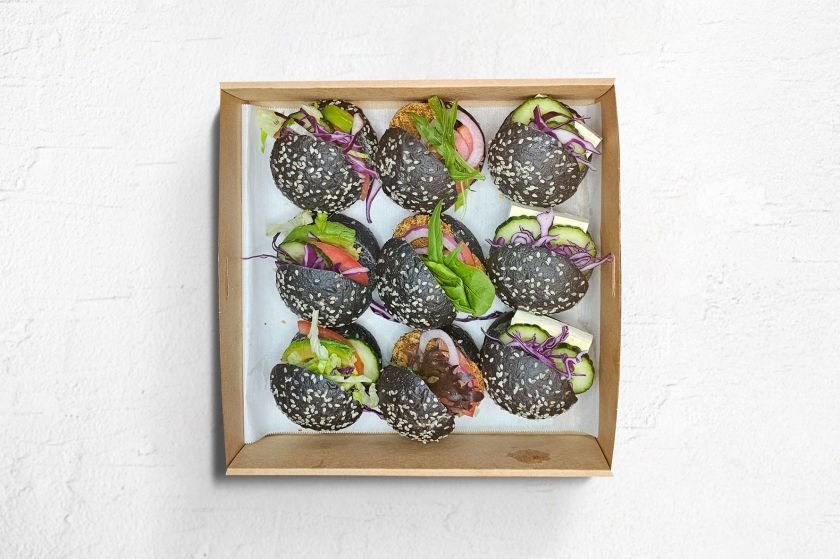 vegan slider selection 9 piece platter